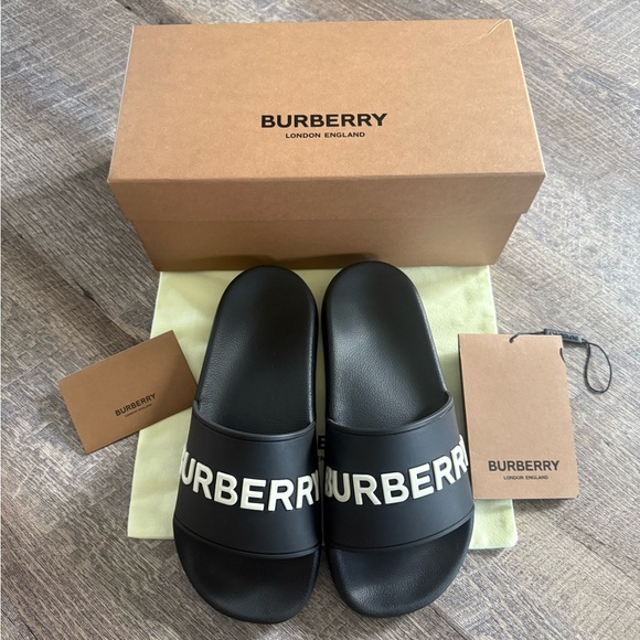 Burberry Black Slide Sandals women size 36 US size 6 - Picture 2 of 8